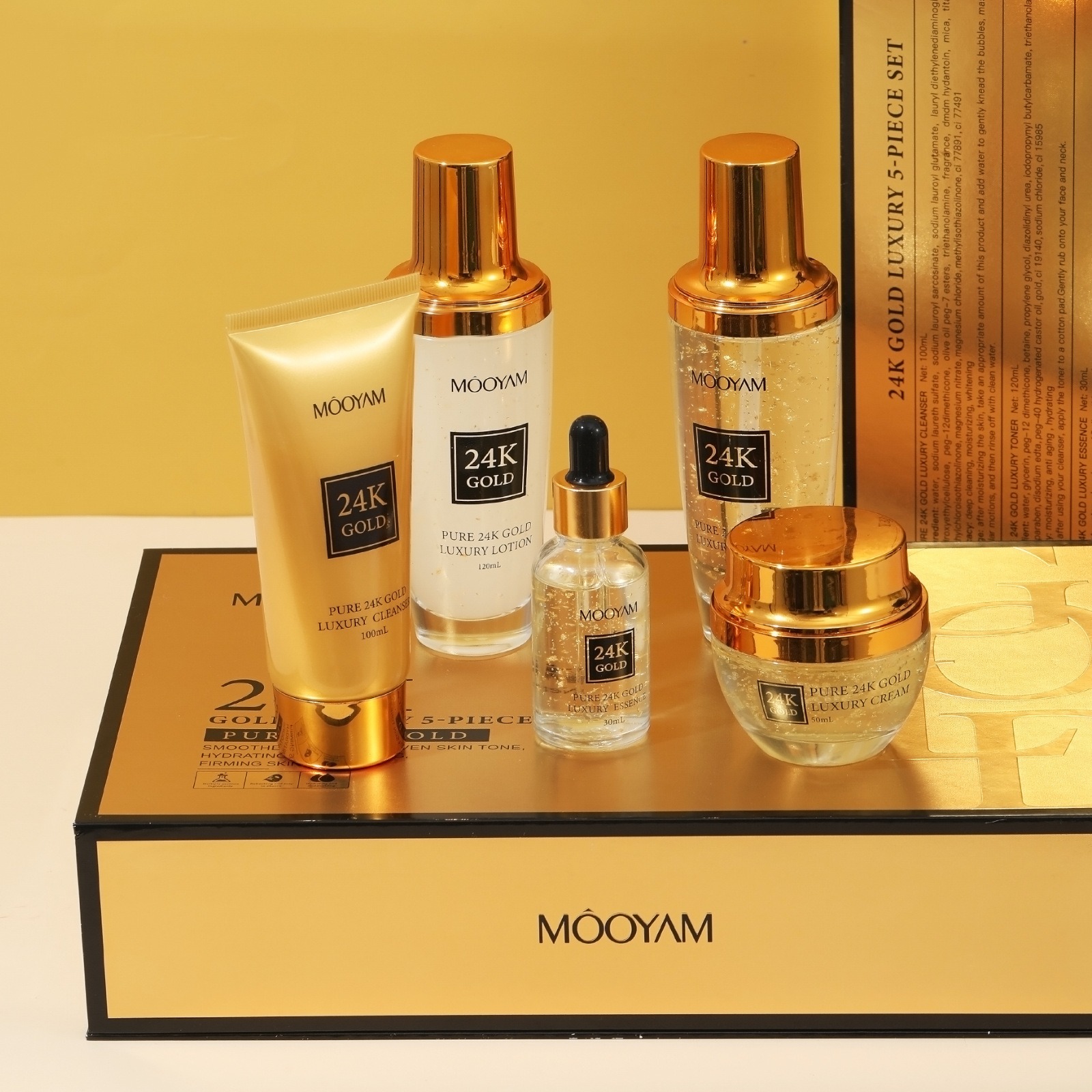 Luxury Skincare Lines - Ensemble hydratant de luxe en or