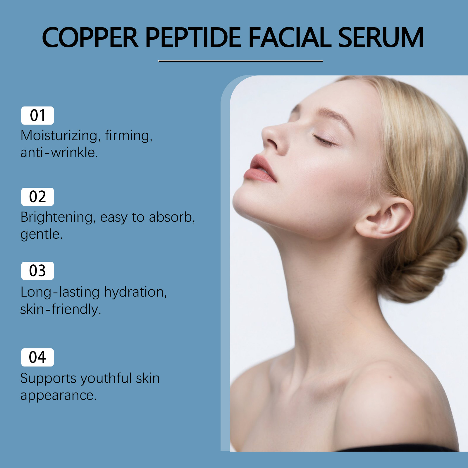 Sérum Visage au Cuivre Bleu HO - Peptide Complex Serum avis et prix