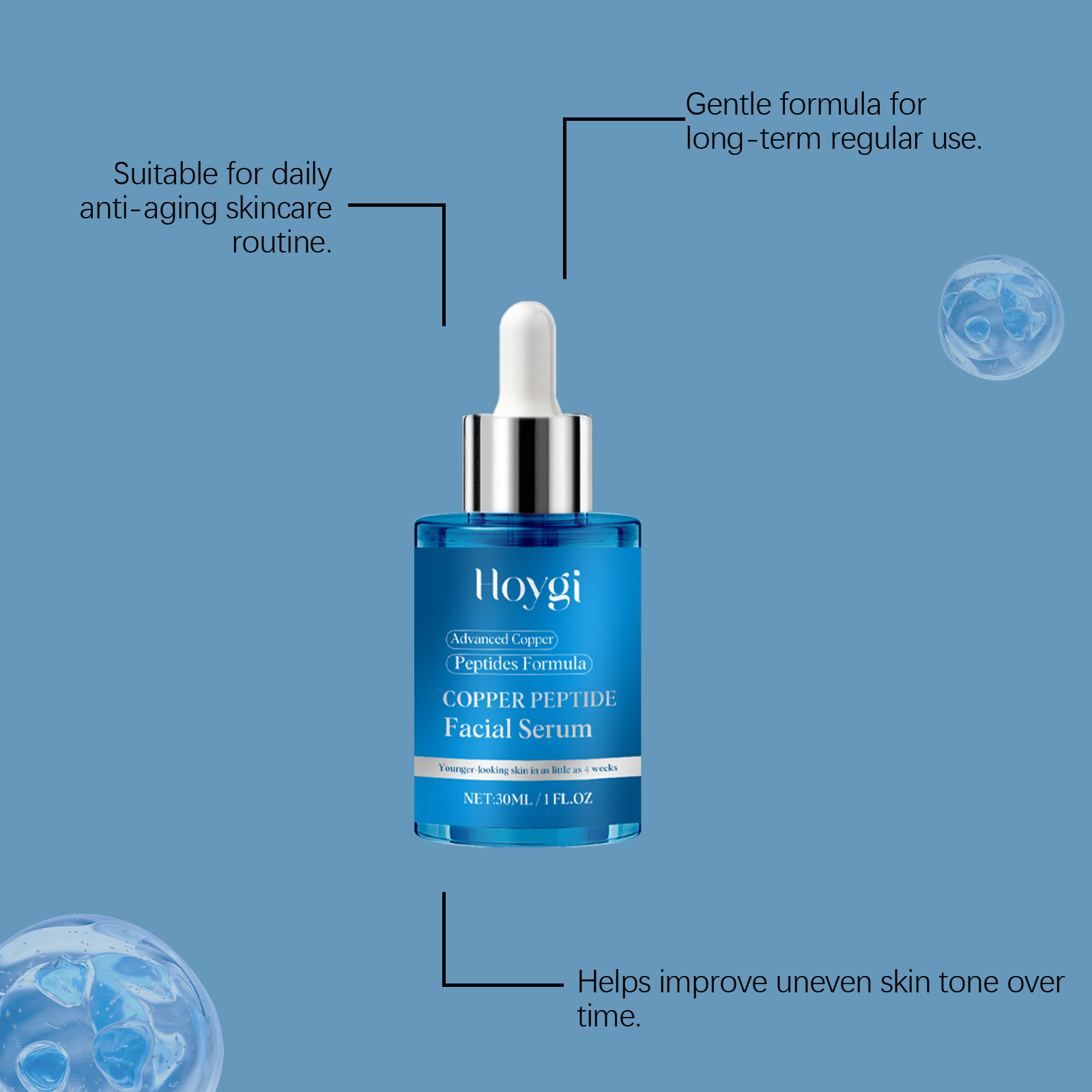 Sérum Visage au Cuivre Bleu HO - Peptide Complex Serum avis et prix